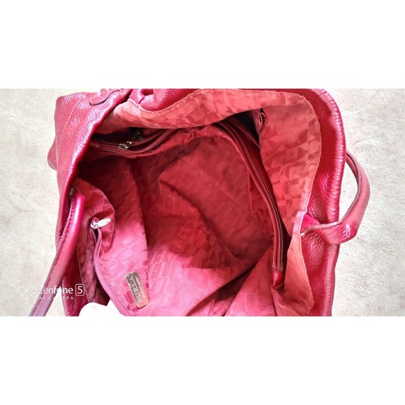 FURLA women's Leather Tote Bag Large Cherry Red - Picture 10 of 10